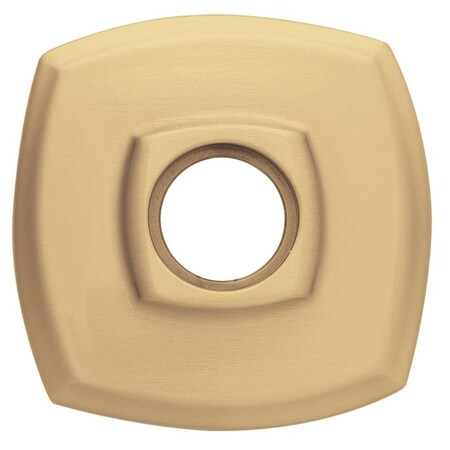Baldwin Single Passage Rosettes Satin Brass with Brown 5158.060.I