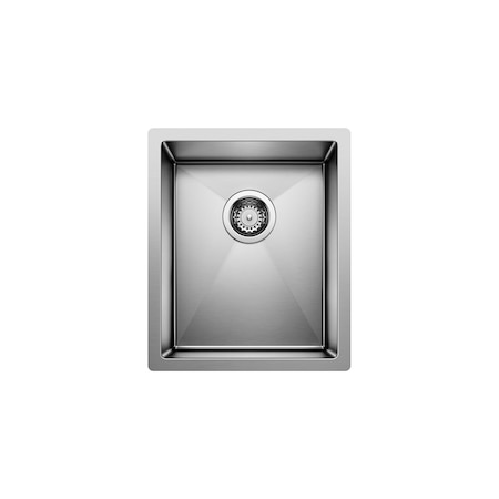 Blanco Kitchen Sink, 1 bowl, Undermount, Stainless Steel, 18" W x 15" L x 10" H 516225