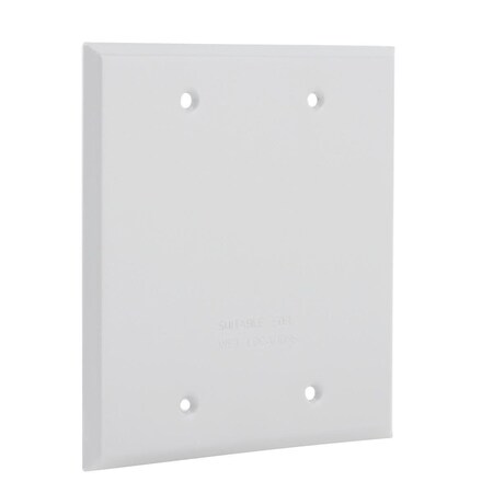 Bell Outdoor Weatherproof Cover, Wall Box Type, 2 Gang, Aluminum, Blank Cover Type 5175-1