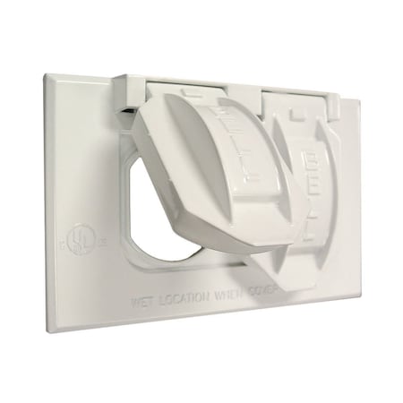 Bell Outdoor Weatherproof Cover, Outlet Box Type, 1 Gang, Aluminum, Flip and Snap Cover Type 5180-1