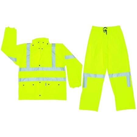 Mcr Safety Cttn Poly 2 Pc Suit, Strtch Pu 0.40mm, 3XL 5182X3