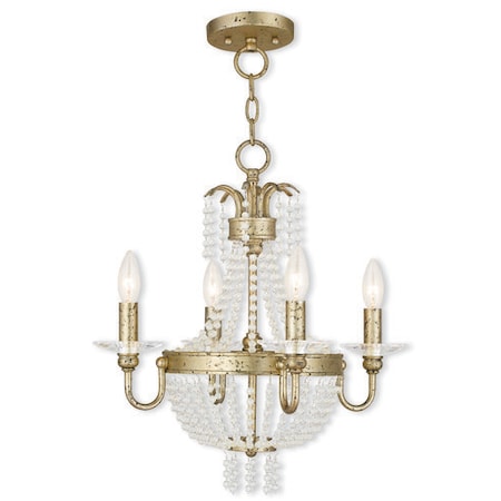 Livex Lighting Valentina 4 Light Winter Gold Convertibl 51844-28