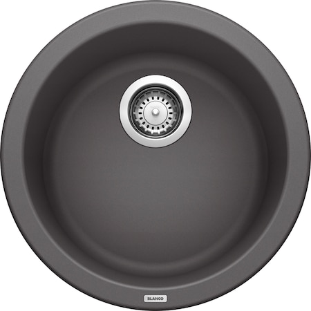 Blanco Rondo Silgranit Dual Mount Round Bar Sink - Cinder 518911