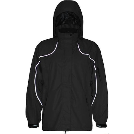 Viking Jacket, Polyester/PU shell, Zipper/Hook and Loop, Black, L 866BK-L