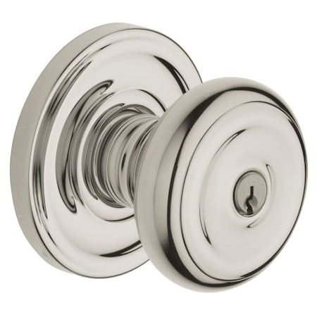 Baldwin Full Dummy Door Knobs Lifetime Bright Nickel 5210.055.FD
