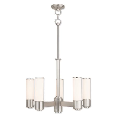 Livex Lighting Weston 5 Light Brushed Nickel Dinette Chandelier 52105-91