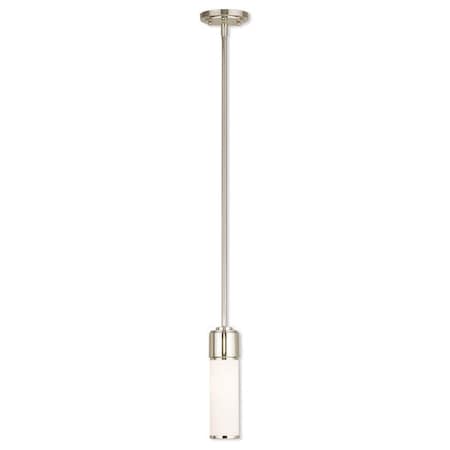 Livex Lighting Weston 1 Light Polished Nickel Mini Pendant 52111-35