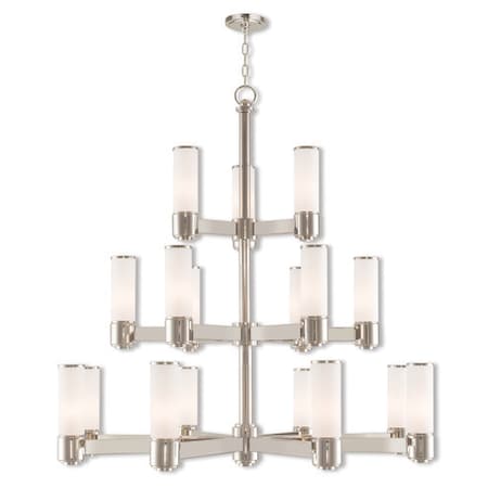 Livex Lighting Weston 17 Light Polished Nickel Foyer Ch 52119-35