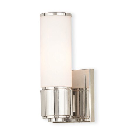 Livex Lighting Weston 1 Light Polished Nickel ADA Wall Sconce/ Bath Vanity 52121-35