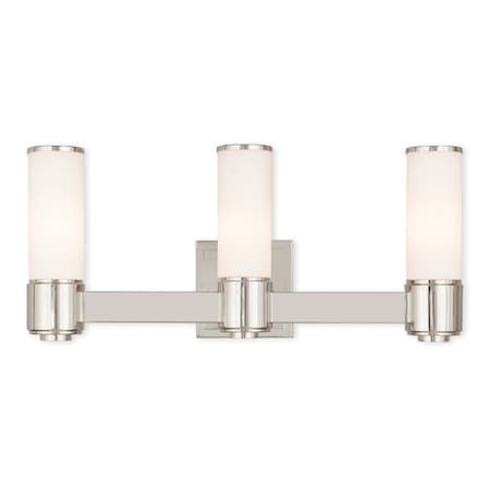 Livex Lighting Weston 3 Light Polished Nickel ADA Wall 52123-35