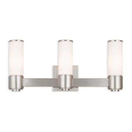 Livex Lighting Weston 3 Light Brushed Nickel ADA Wall S 52123-91