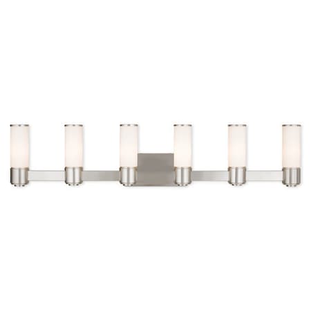 Livex Lighting Weston 6 Light Brushed Nickel ADA Wall Sconce/ Bath Vanity 52126-91