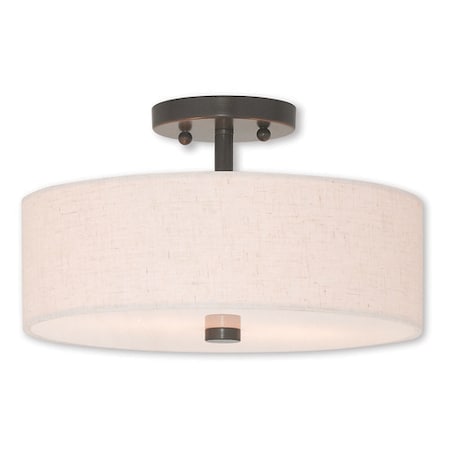 Livex Lighting Meridian 2 Light English Bronze Ceiling 52134-92