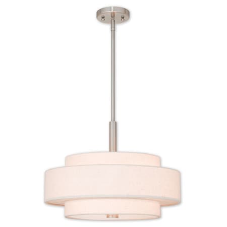 Livex Lighting Meridian 4 Light Brushed Nickel Pendant 52137-91