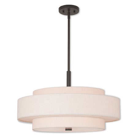 Livex Lighting Meridian 5 Light English Bronze Pendant 52138-92