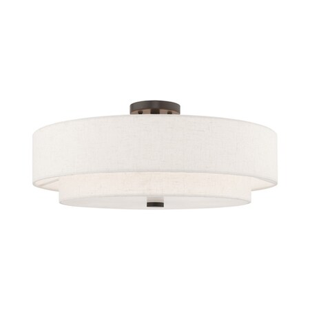 Livex Lighting Meridian 5 Light English Bronze Ceiling Mount 52139-92