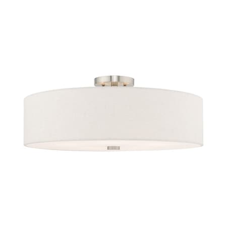 Livex Lighting Meridian 5 Light Brushed Nickel Ceiling Mount 52141-91