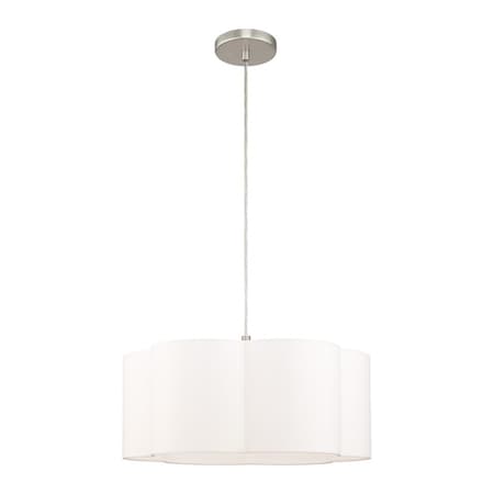 Livex Lighting Chelsea 1 Light Brushed Nickel Pendant 52155-91