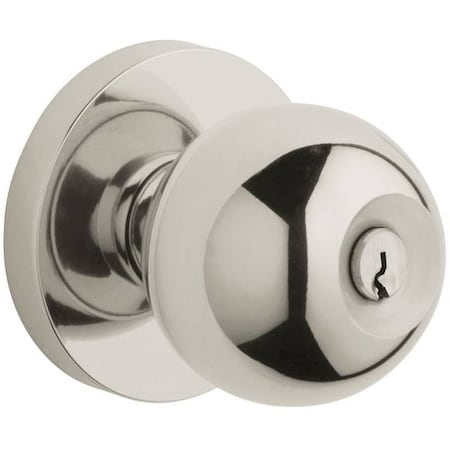 Baldwin Full Dummy Door Knobs Lifetime Bright Nickel 5216.055.FD