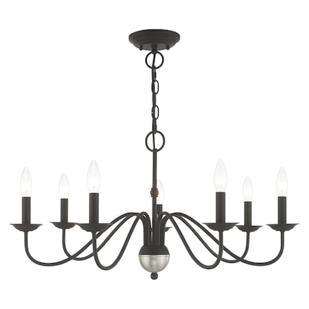 Livex Lighting Windsor 7 Light Black Chandelier 52167-04