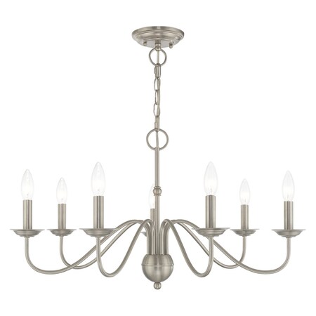 Livex Lighting Windsor 7 Light Brushed Nickel Chandelier 52167-91