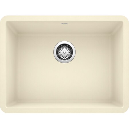 Blanco Precis Silgranit 24" Single Bowl Undermount Kitchen Sink - Biscuit 522415