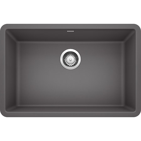 Blanco Precis Silgranit 27" Single Bowl Undermount Kitchen Sink - Cinder 522427