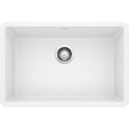 Blanco Precis Silgranit 27" Single Bowl Undermount Kitchen Sink - White 522429