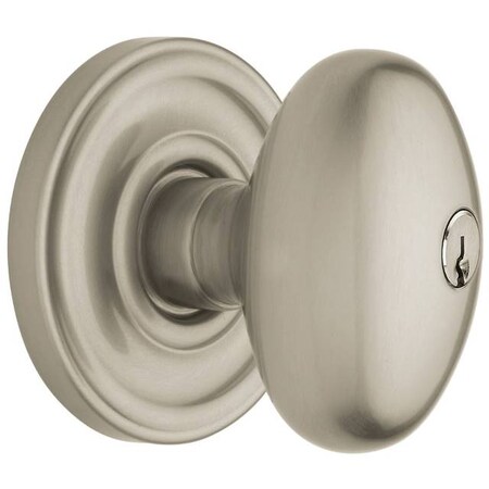 Baldwin Full Dummy Door Knobs Lifetime Satin Nickel 5225.056.FD