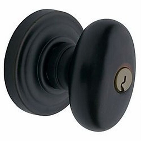 Baldwin Entry Door Knobs Satin Black by Lifetime Bright Nickel 5225.190X055.ENTR