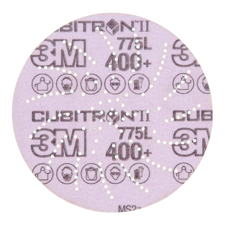 3M Cubitron Clean Sanding Film Disc, 5", 400+, Die500LG 775L 303