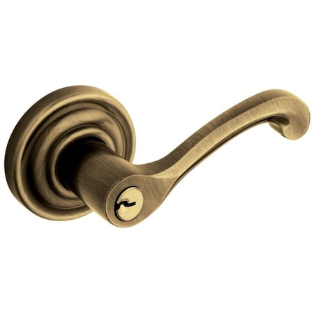 Baldwin Full Dummy Door Levers Antique Brass 5245.050.LENT