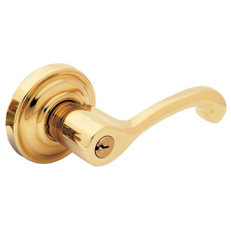 Baldwin Entry Door Levers Unlacquered Brass 5248.031.LENT