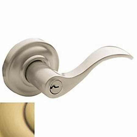 Baldwin Entry Door Levers Satin Brass with Brown 5256.060.LENT