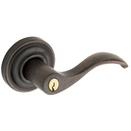 Baldwin Entry Door Levers Distressed Oil Rubbed Bronze 5258.402.LENT