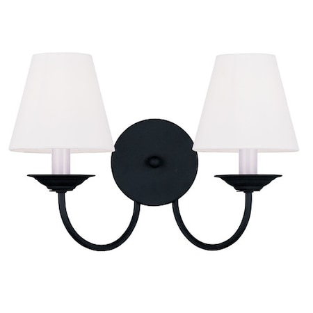 Livex Lighting Mendham 2 Light Black Wall Sconce 5272-04