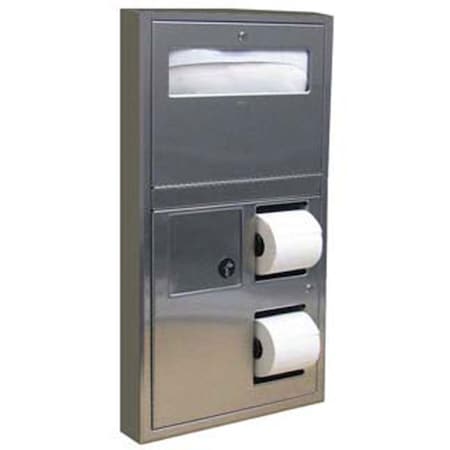 Bobrick Round Indoor Metal Can, Silver, Stainless Steel B3579