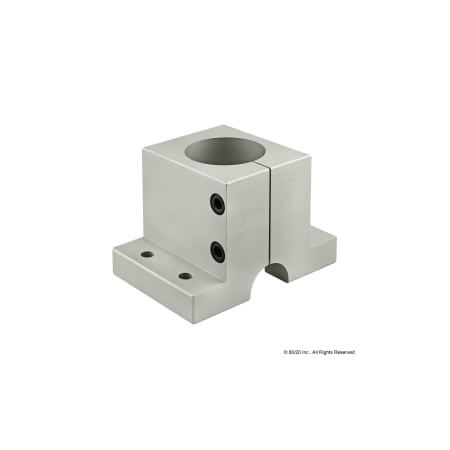 80/20 SingleShaftBase, Alum, Slvr, 31/4in, 31/4in 5300