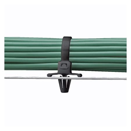 Panduit Cable Tie, 8 in L, 1-3/4 in Max Bundle Dia., Black, Nylon 6/6, 50 lb Strength, 100 PK PLWP2S-C0