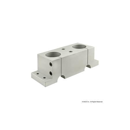 80/20 DoubleShaftBase, Alum, Slvr, 31/4in, 31/4in 5350