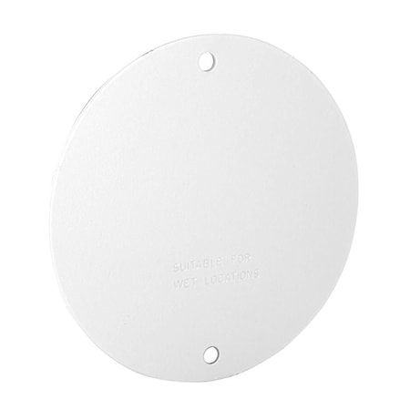 Bell Outdoor Box Cover, Round Box Type, Steel, Blank Cover Type 5374-1