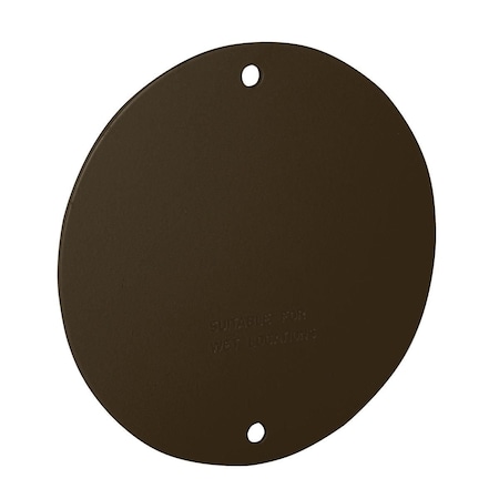 Bell Outdoor Box Cover, Round Box Type, Steel, Blank Cover Type 5374-2