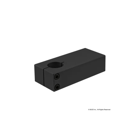 80/20 Sgl Shaft Blank Mounting Plate, 1" Dia 5400-BLACK