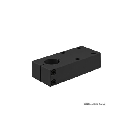 80/20 Sgl Pre Drilled Mounting Plate, 1" Dia 5425-BLACK