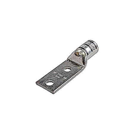 Abb Two-Hole Compression Lug, 500 kcmil Max, 1/2 in Stud, Standard Barrel, Copper, Brown 54286