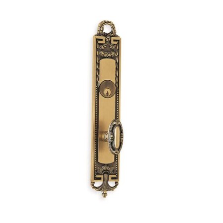 Omnia LH 294 Knob 54000 Plate Double CYL 234BS Mortise Lock Shaded Bronze 54294AC00L4