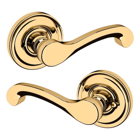 Baldwin Privacy Door Levers Unlacquered Brass 5445V.031.PRIV