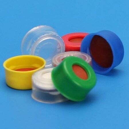 CHEMGLA - Seal- Clear Poly Crimp Seal- PTFE/Sil w/Slit [Pat .]- 11mm, PK100