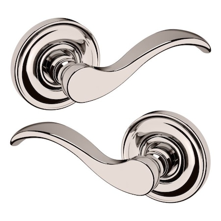 Baldwin Passage Door Levers Lifetime Bright Nickel 5455V.055.PASS