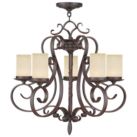 Livex Lighting Millburn Manor 5 Light Imperial Bronze Chandelier 5485-58